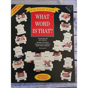 Definition Word Language Jigsaw Puzzle What Word is That? Fun Game for Families